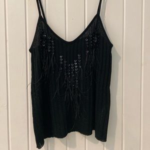 Sequin black Zara top